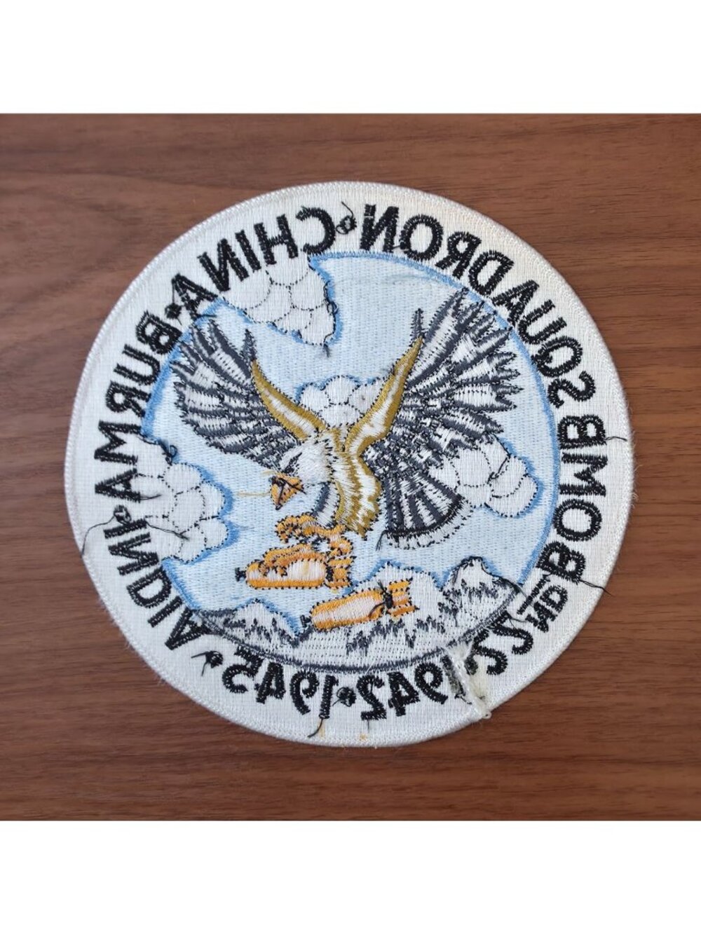 Vintage Embroidered WWII 22nd Bomb Squadron Patch-China-Burma-India 1942-1945 - Picture 2 of 6